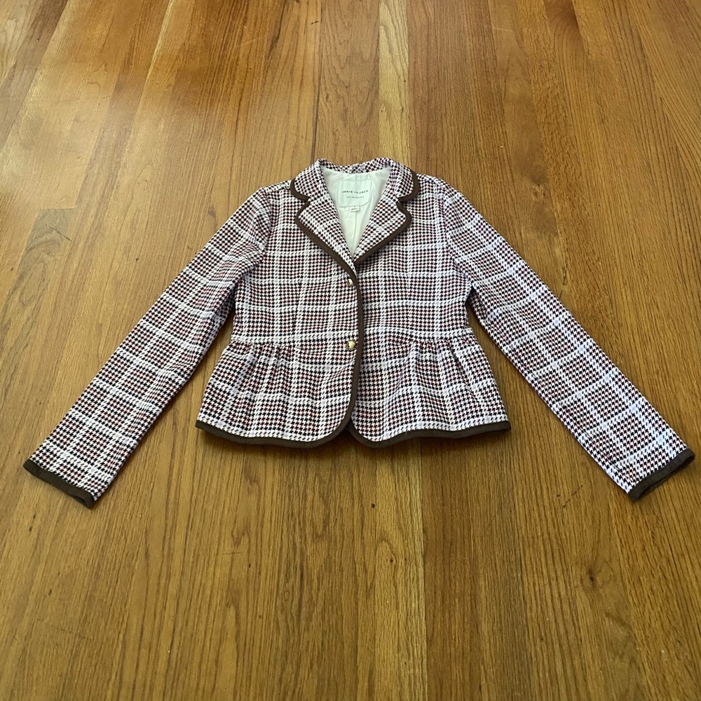 Janie and Jack Houndstooth Girls Blazer - Picture 2 of 11
